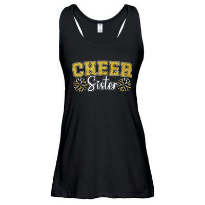 Cheer Sister My Favorite Cheerleader Calls Me Sisters Yellow Ladies Essential Flowy Tank