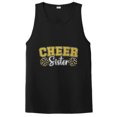 Cheer Sister My Favorite Cheerleader Calls Me Sisters Yellow PosiCharge Competitor Tank