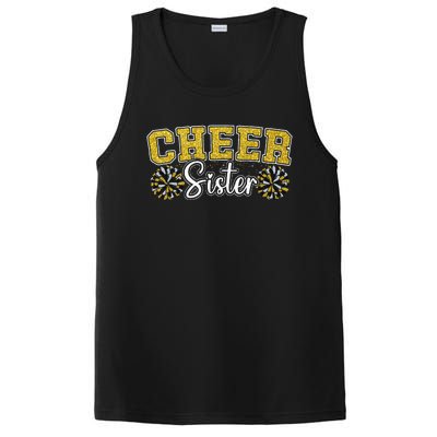 Cheer Sister My Favorite Cheerleader Calls Me Sisters Yellow PosiCharge Competitor Tank