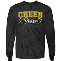 Cheer Sister My Favorite Cheerleader Calls Me Sisters Yellow Tie-Dye Long Sleeve Shirt