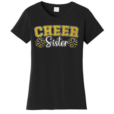 Cheer Sister My Favorite Cheerleader Calls Me Sisters Yellow Women's T-Shirt