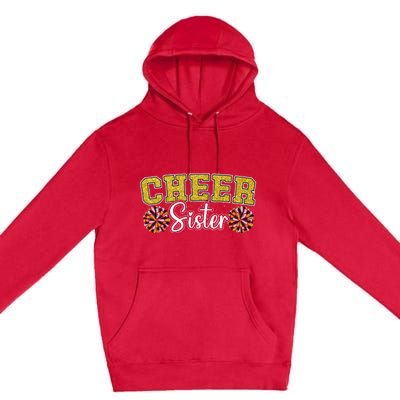 Cheer Sister My Favorite Cheerleader Calls Me Sisters Yellow Premium Pullover Hoodie