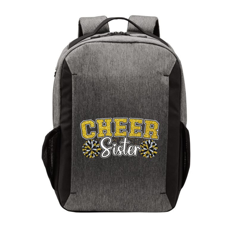 Cheer Sister My Favorite Cheerleader Calls Me Sisters Yellow Vector Backpack