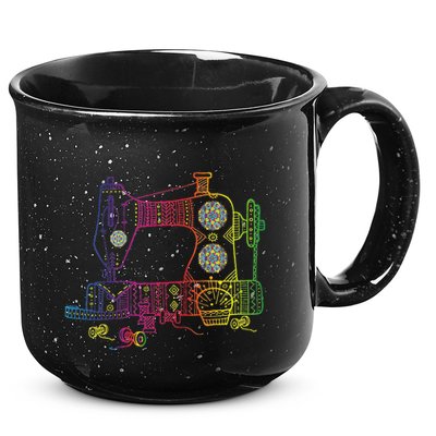 Colorful Sewing Machine Quilter Quilting Seamstress 15oz Campfire Ceramic Mug