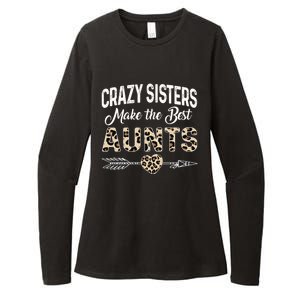 Crazy Sisters Make The Best Aunts Cute Tee Leopard Print Gift Womens CVC Long Sleeve Shirt