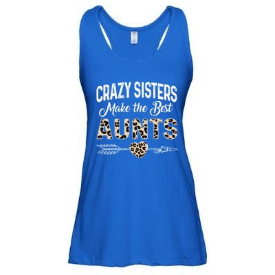 Crazy Sisters Make The Best Aunts Cute Tee Leopard Print Gift Ladies Essential Flowy Tank