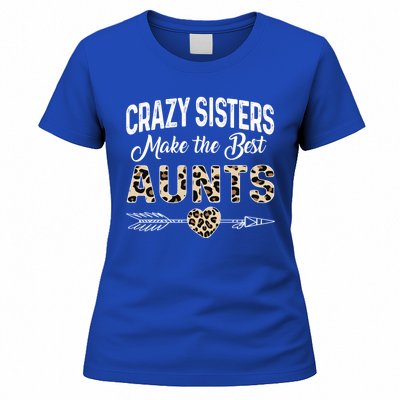 Crazy Sisters Make The Best Aunts Cute Tee Leopard Print Gift Women's T-Shirt