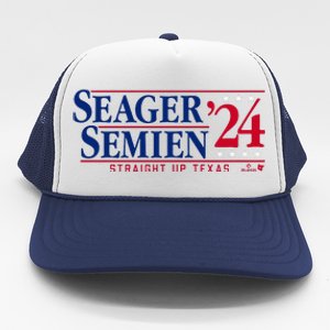 Corey Seager & Marcus Semien 24 Texas Baseball Trucker Hat