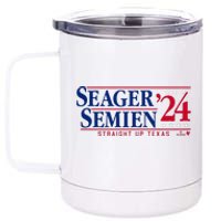 Corey Seager & Marcus Semien 24 Texas Baseball 12 oz Stainless Steel Tumbler Cup