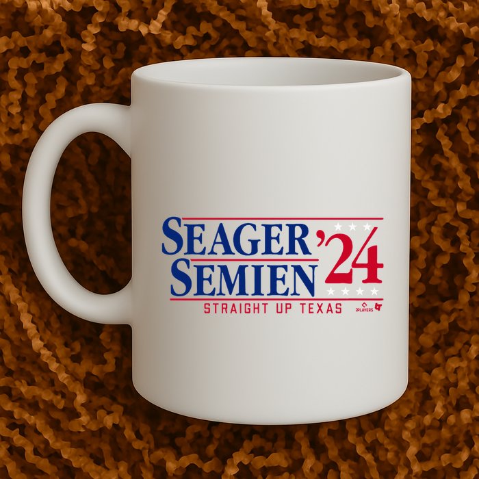 Corey Seager & Marcus Semien 24 Texas Baseball Mug