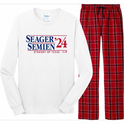 Corey Seager & Marcus Semien 24 Texas Baseball Long Sleeve Pajama Set