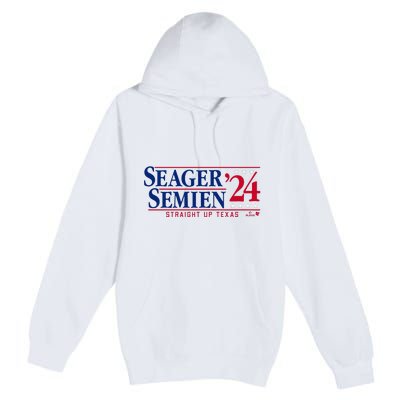 Corey Seager & Marcus Semien 24 Texas Baseball Premium Pullover Hoodie