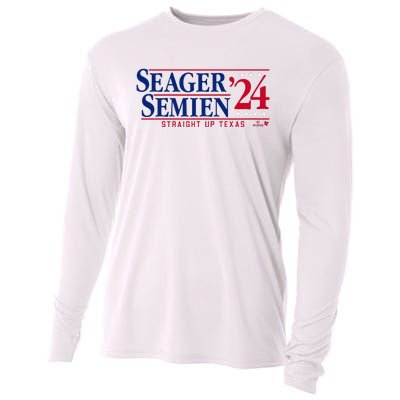 Corey Seager & Marcus Semien 24 Texas Baseball Cooling Performance Long Sleeve Crew