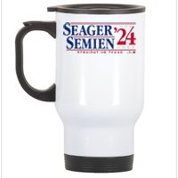 Corey Seager & Marcus Semien 24 Texas Baseball Stainless Steel Travel Mug