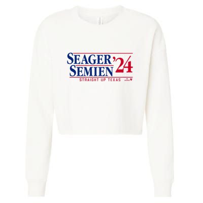 Corey Seager & Marcus Semien 24 Texas Baseball Cropped Pullover Crew