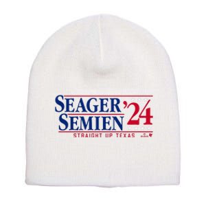 Corey Seager & Marcus Semien 24 Texas Baseball Short Acrylic Beanie