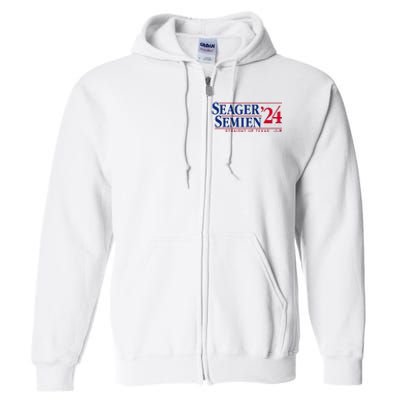 Corey Seager & Marcus Semien 24 Texas Baseball Full Zip Hoodie