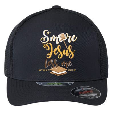 Christian Smore More Jesus Less Me Camping Chocolate Dessert Flexfit Unipanel Trucker Cap