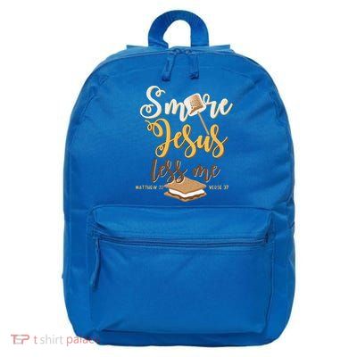 Christian Smore More Jesus Less Me Camping Chocolate Dessert 16 in Basic Backpack