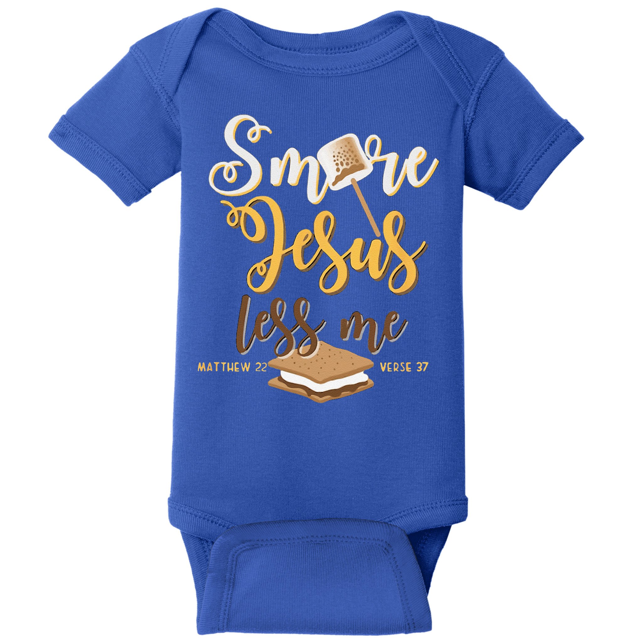 Christian Smore More Jesus Less Me Camping Chocolate Dessert Baby Bodysuit