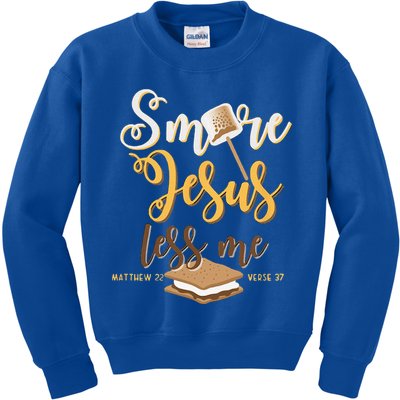 Christian Smore More Jesus Less Me Camping Chocolate Dessert Kids Sweatshirt