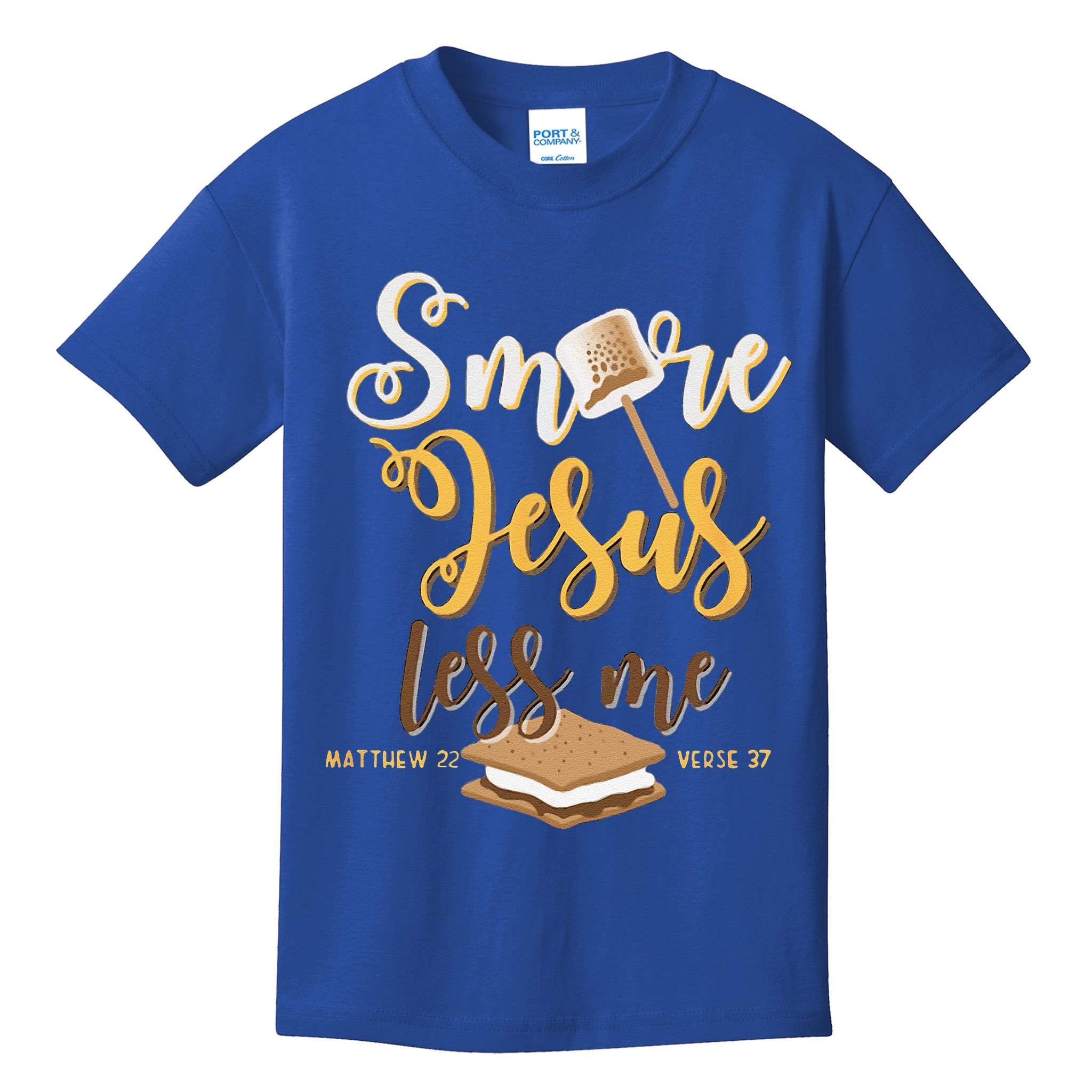 Christian Smore More Jesus Less Me Camping Chocolate Dessert Kids T-Shirt