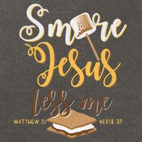 Christian Smore More Jesus Less Me Camping Chocolate Dessert Cotton Canvas Backpack