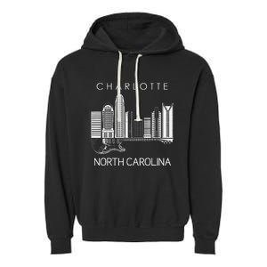 Charlotte Souvenir Men North Carolina Souvenir Music Guitar Garment-Dyed Fleece Hoodie