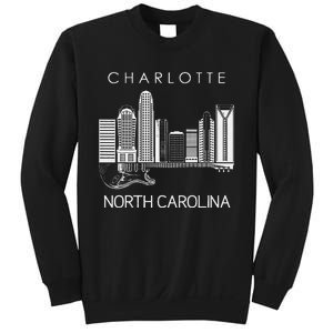 Charlotte Souvenir Men North Carolina Souvenir Music Guitar Sweatshirt