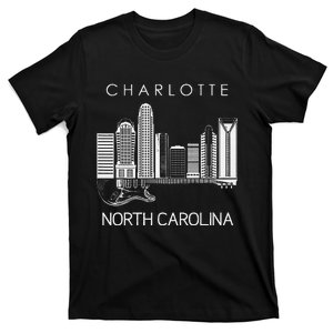 Charlotte Souvenir Men North Carolina Souvenir Music Guitar T-Shirt