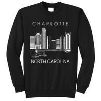 Charlotte Souvenir Men North Carolina Souvenir Music Guitar Tall Sweatshirt