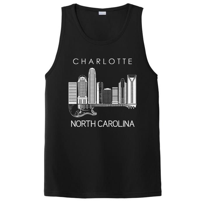 Charlotte Souvenir Men North Carolina Souvenir Music Guitar PosiCharge Competitor Tank