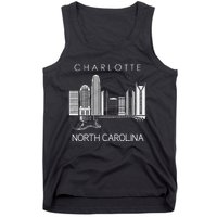 Charlotte Souvenir Men North Carolina Souvenir Music Guitar Tank Top