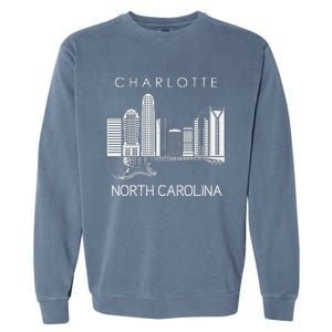 Charlotte Souvenir Men North Carolina Souvenir Music Guitar Garment-Dyed Sweatshirt