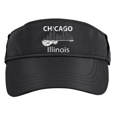 Chicago Souvenir Men Illinois Music Electric Guitar Adult Drive Performance Visor