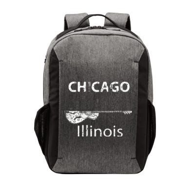 Chicago Souvenir Men Illinois Music Electric Guitar Vector Backpack