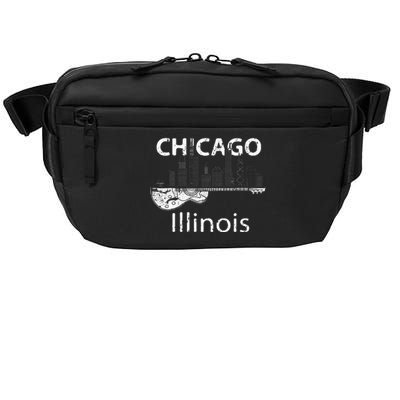 Chicago Souvenir Men Illinois Music Electric Guitar Crossbody Pack