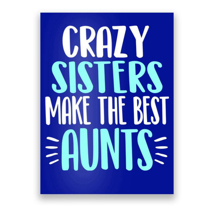 Crazy Sisters Make The Best Aunts Funny Sister Auntie Gift Poster