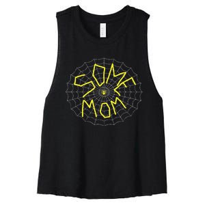 CharlotteS Some Mom Spider Web Women's Racerback Cropped Tank