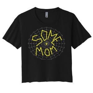 CharlotteS Some Mom Spider Web Women's Crop Top Tee