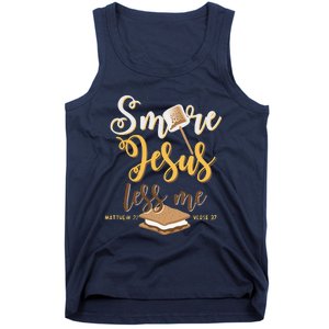 Christian Smore More Jesus Less Me Camping Chocolate Dessert Tank Top