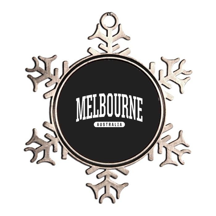 College Style Melbourne Australia Souvenir Gift Metallic Star Ornament