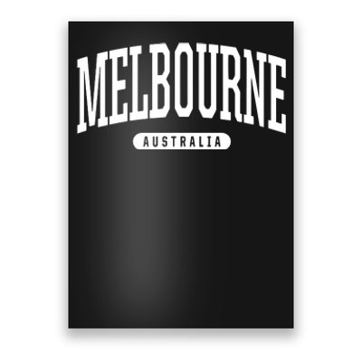 College Style Melbourne Australia Souvenir Gift Poster