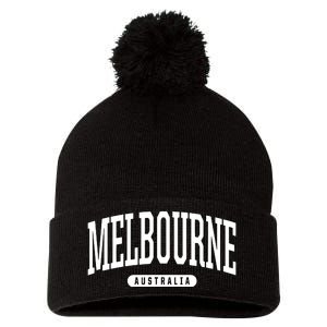 College Style Melbourne Australia Souvenir Gift Pom Pom 12in Knit Beanie