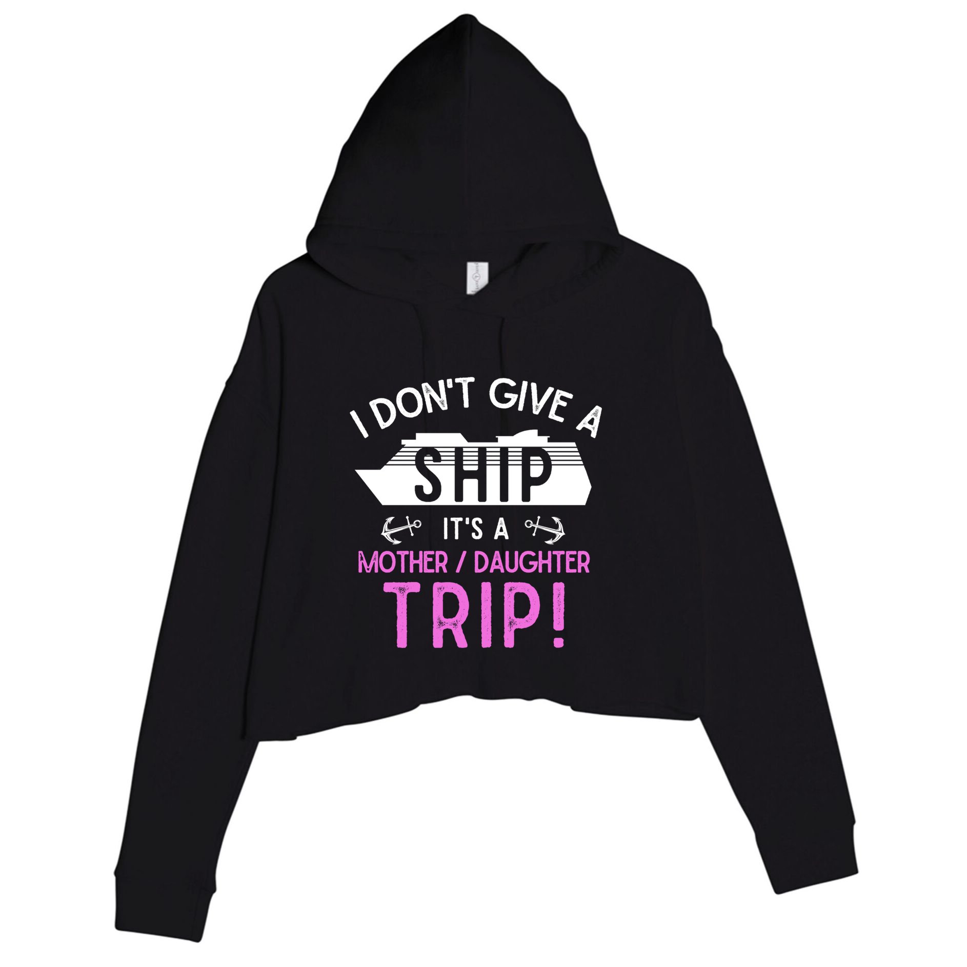 Cruise Ship Mother And Daughter Trip Gift Crop Fleece Hoodie