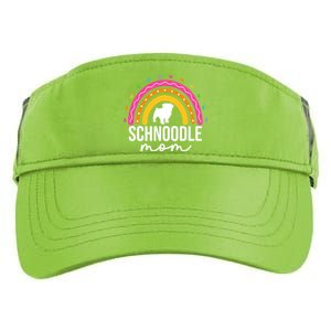 Cute Schnoodle Mom Schnoodle Dog Lover Mom Rainbow Gift Adult Drive Performance Visor