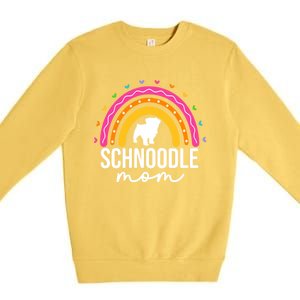 Cute Schnoodle Mom Schnoodle Dog Lover Mom Rainbow Gift Premium Crewneck Sweatshirt