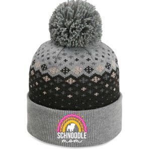 Cute Schnoodle Mom Schnoodle Dog Lover Mom Rainbow Gift The Baniff Cuffed Pom Beanie