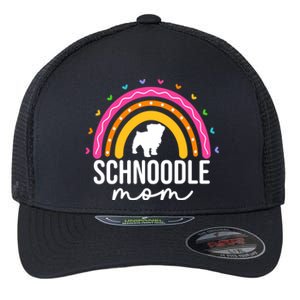 Cute Schnoodle Mom Schnoodle Dog Lover Mom Rainbow Gift Flexfit Unipanel Trucker Cap