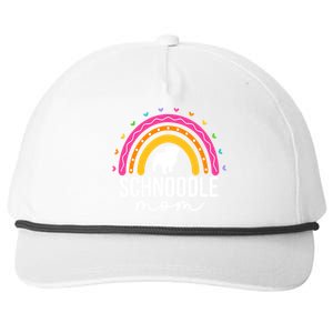 Cute Schnoodle Mom Schnoodle Dog Lover Mom Rainbow Gift Snapback Five-Panel Rope Hat